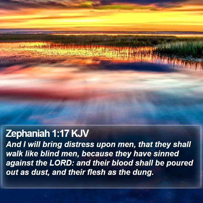 Zephaniah 1:17 KJV Bible Study