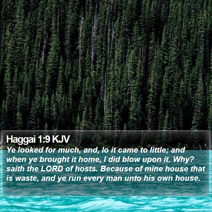 Haggai 1:9 KJV Bible Study