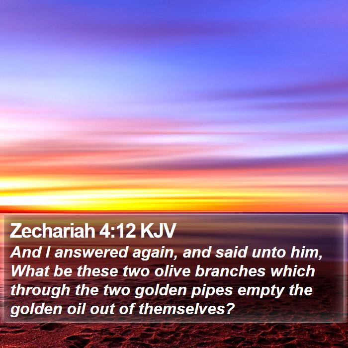 Zechariah 4:12 KJV Bible Study