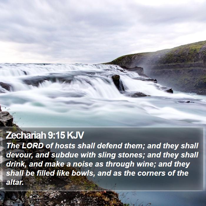 Zechariah 9:15 KJV Bible Study