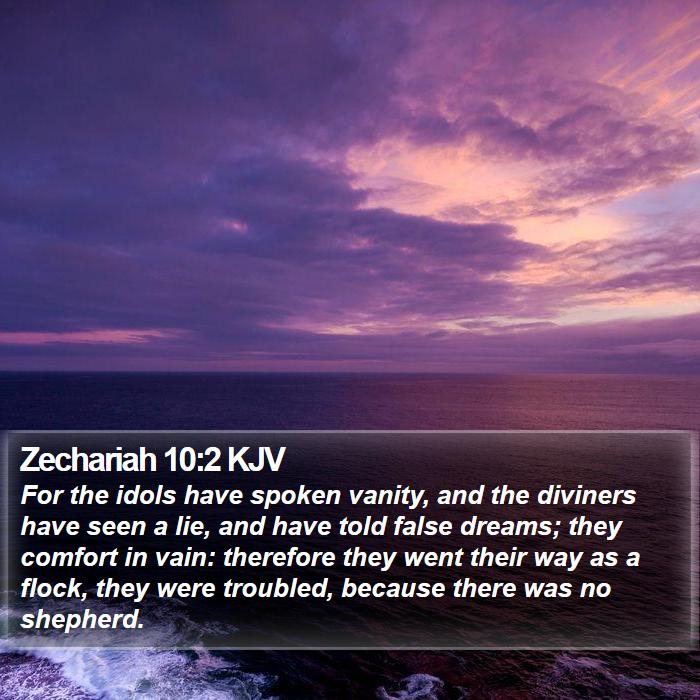 Zechariah 10:2 KJV Bible Study