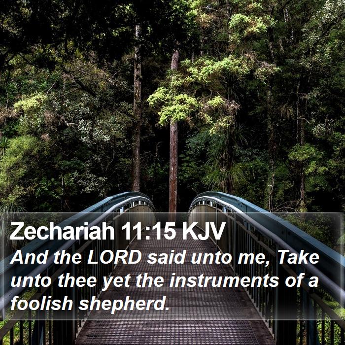 Zechariah 11:15 KJV Bible Study