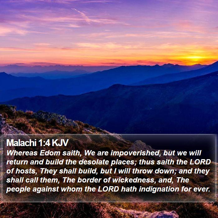 Malachi 1:4 KJV Bible Study