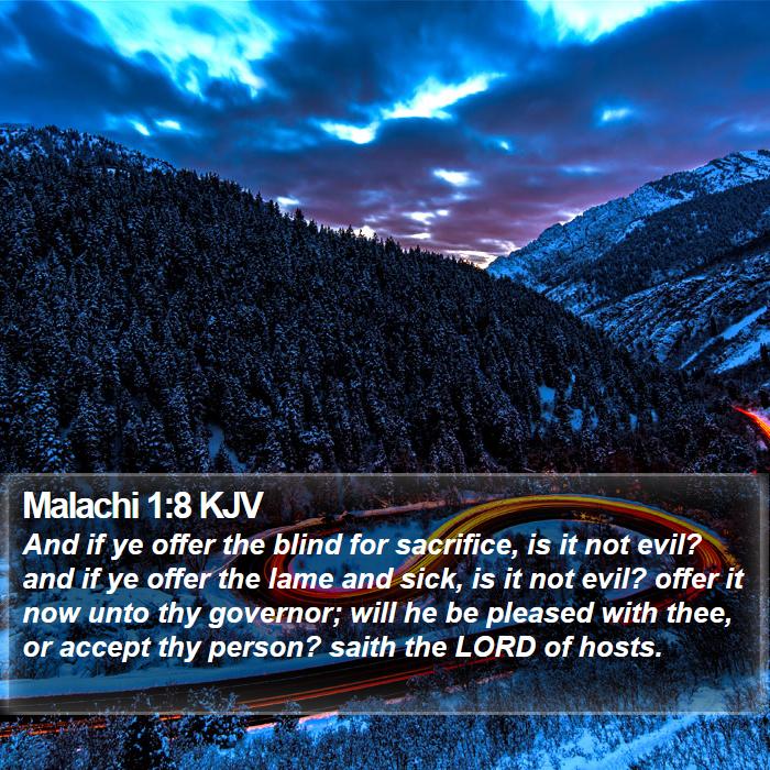 Malachi 1:8 KJV Bible Study