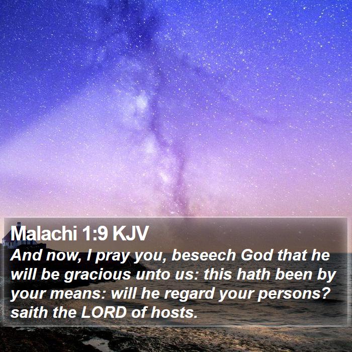 Malachi 1:9 KJV Bible Study