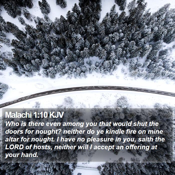 Malachi 1:10 KJV Bible Study