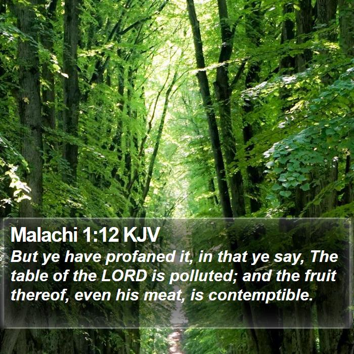 Malachi 1:12 KJV Bible Study