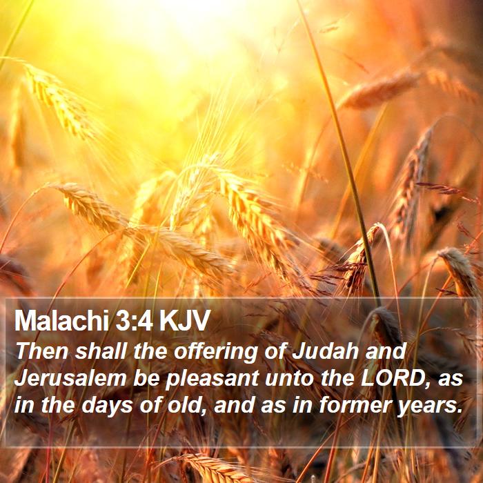 Malachi 3:4 KJV Bible Study