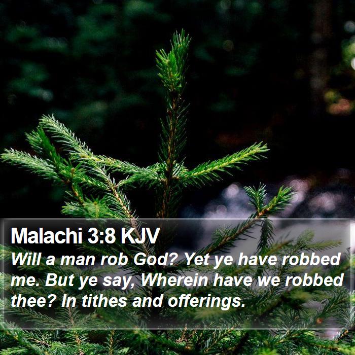 Malachi 3:8 KJV Bible Study