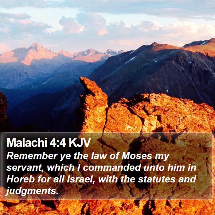 Malachi 4:4 KJV Bible Study