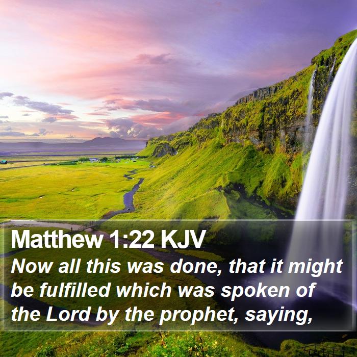 Matthew 1:22 KJV Bible Study