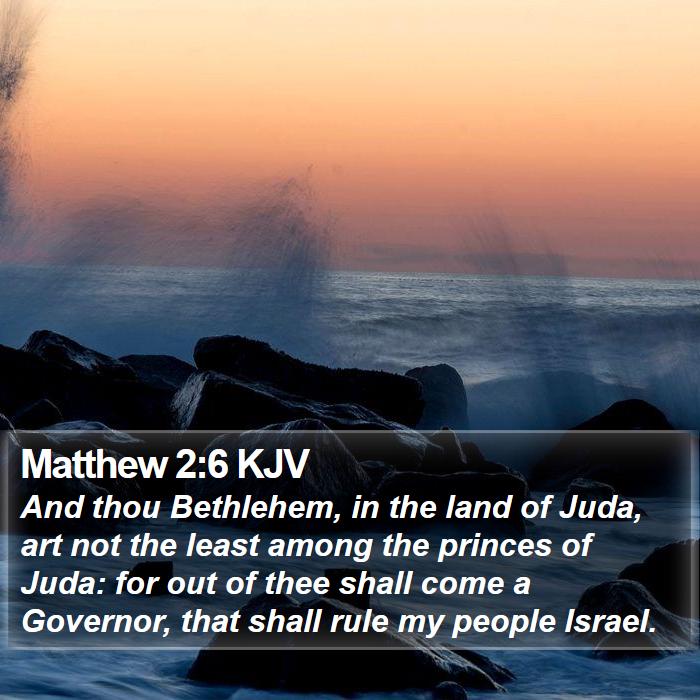 Matthew 2:6 KJV Bible Study