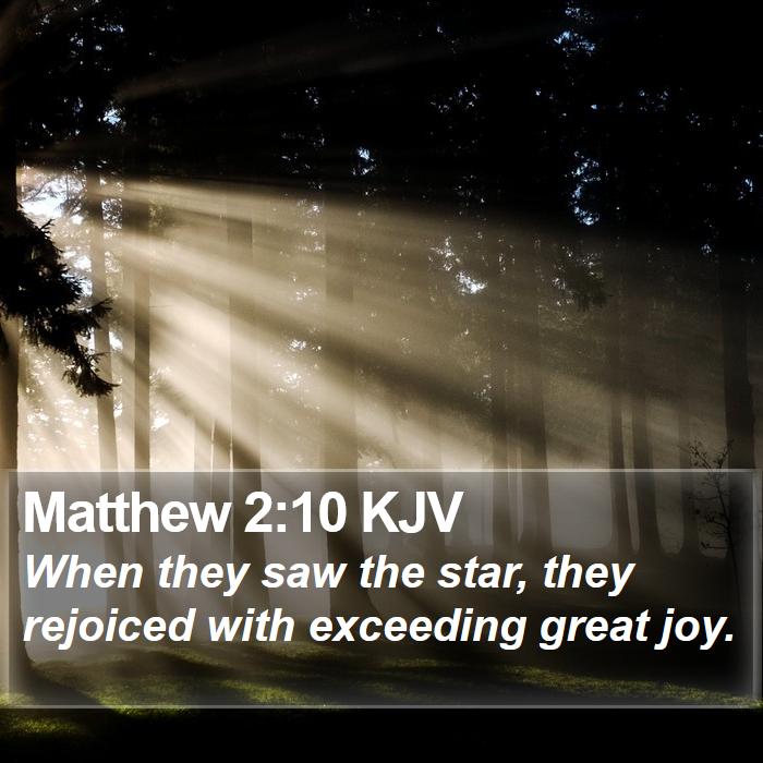 Matthew 2:10 KJV Bible Study