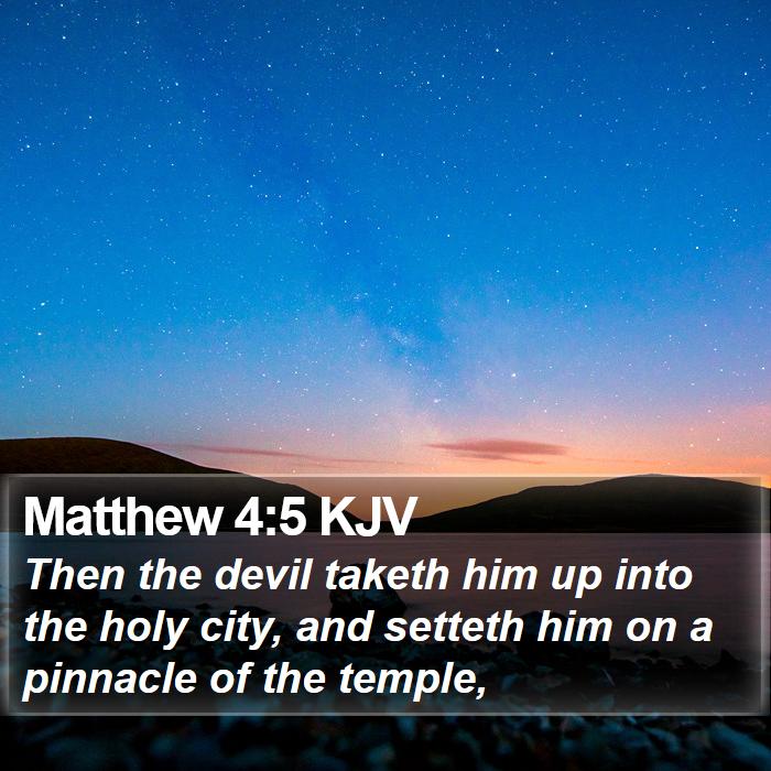 Matthew 4:5 KJV Bible Study