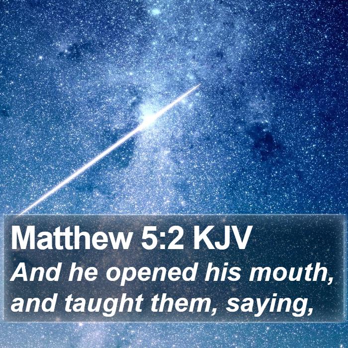 Matthew 5:2 KJV Bible Study