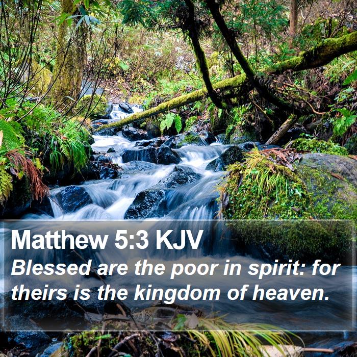 Matthew 5:3 KJV Bible Study