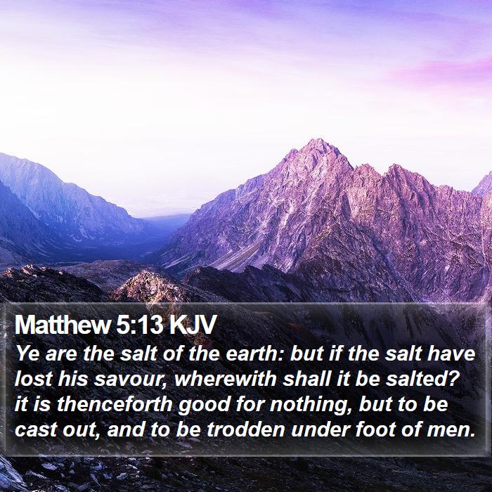 Matthew 5:13 KJV Bible Study