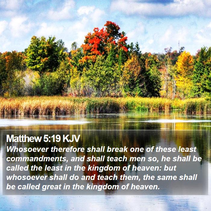 Matthew 5:19 KJV Bible Study