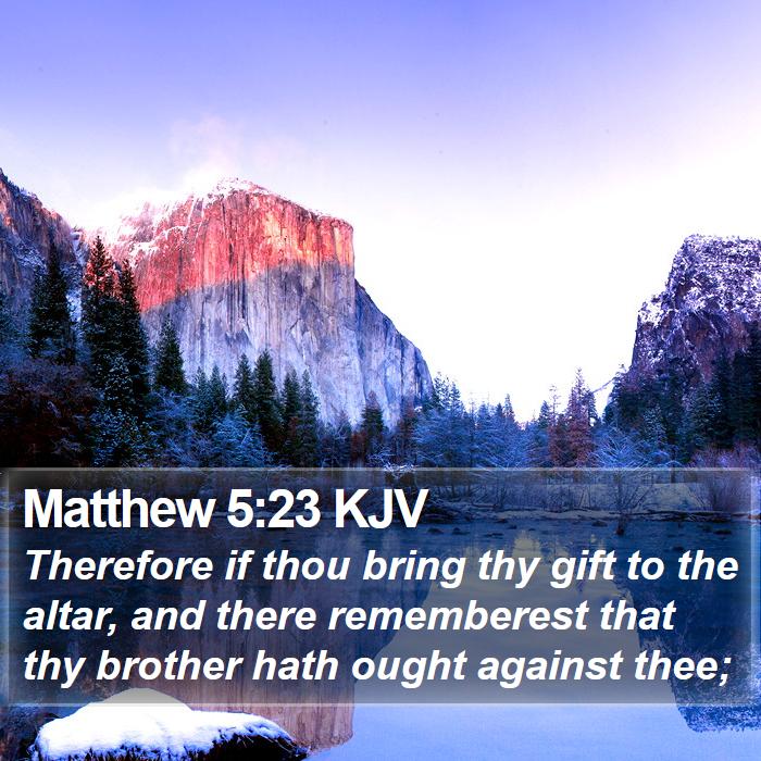 Matthew 5:23 KJV Bible Study