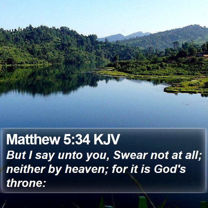 Matthew 5:34 KJV Bible Study