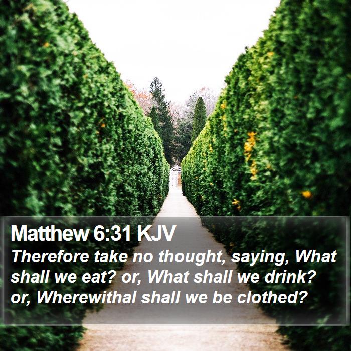 Matthew 6:31 KJV Bible Study