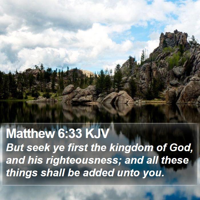 Matthew 6:33 KJV Bible Study