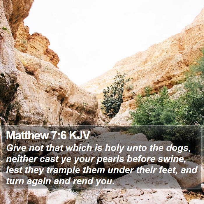 Matthew 7:6 KJV Bible Study