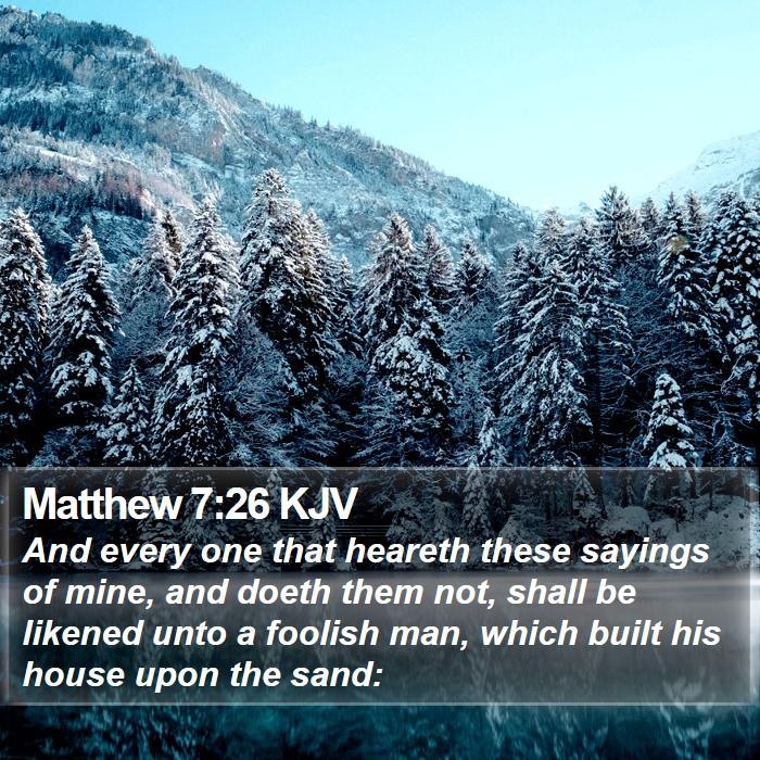 Matthew 7:26 KJV Bible Study