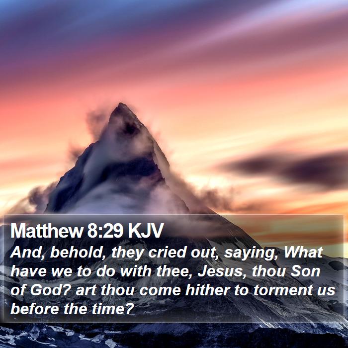 Matthew 8:29 KJV Bible Study