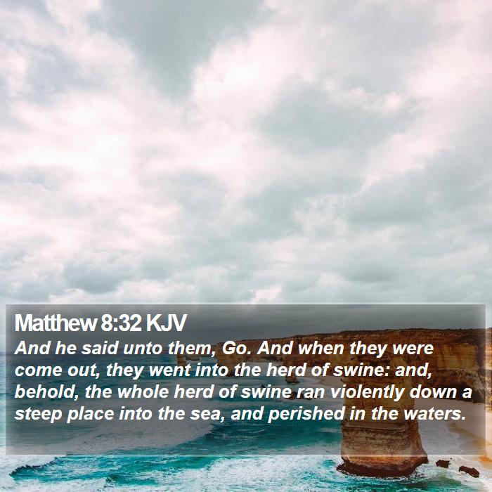 Matthew 8:32 KJV Bible Study