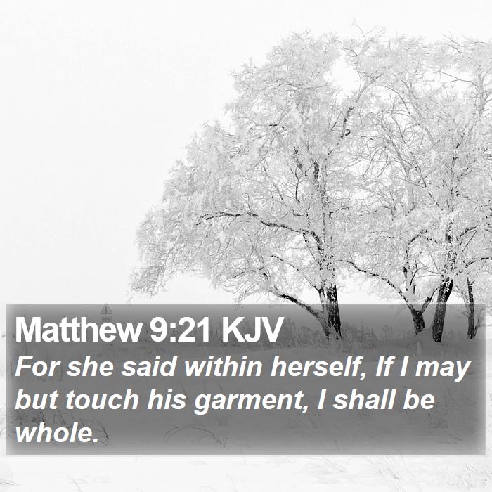 Matthew 9:21 KJV Bible Study