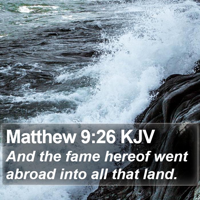 Matthew 9:26 KJV Bible Study