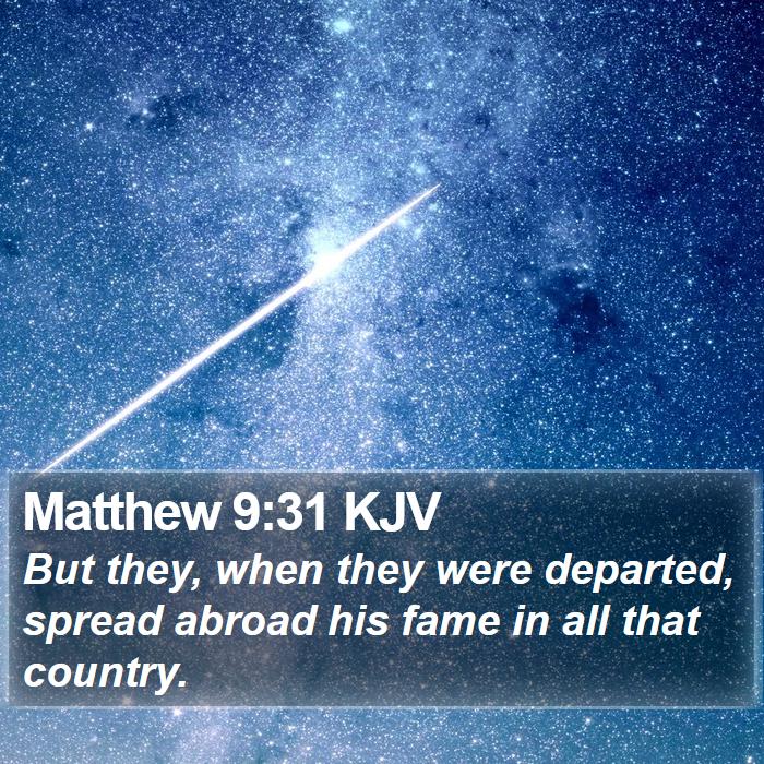 Matthew 9:31 KJV Bible Study