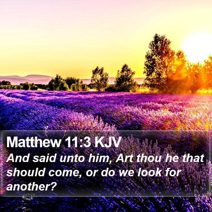 Matthew 11:3 KJV Bible Study