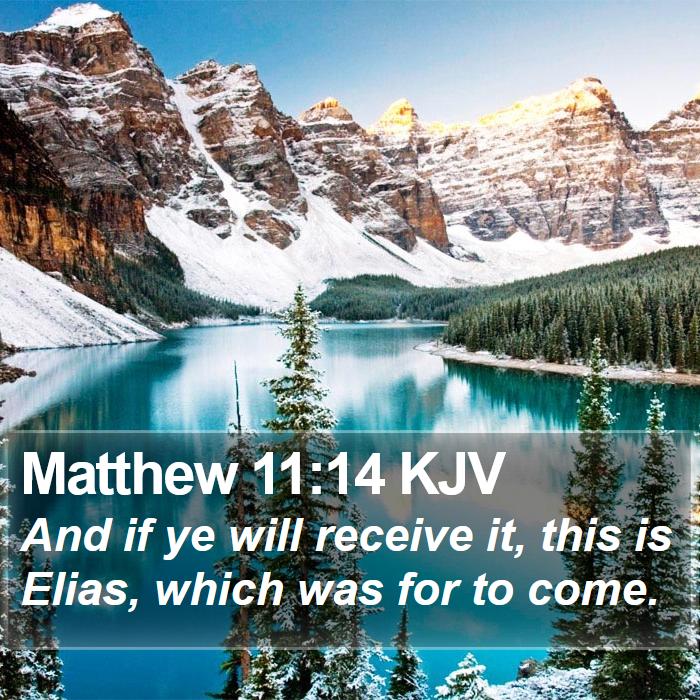 Matthew 11:14 KJV Bible Study