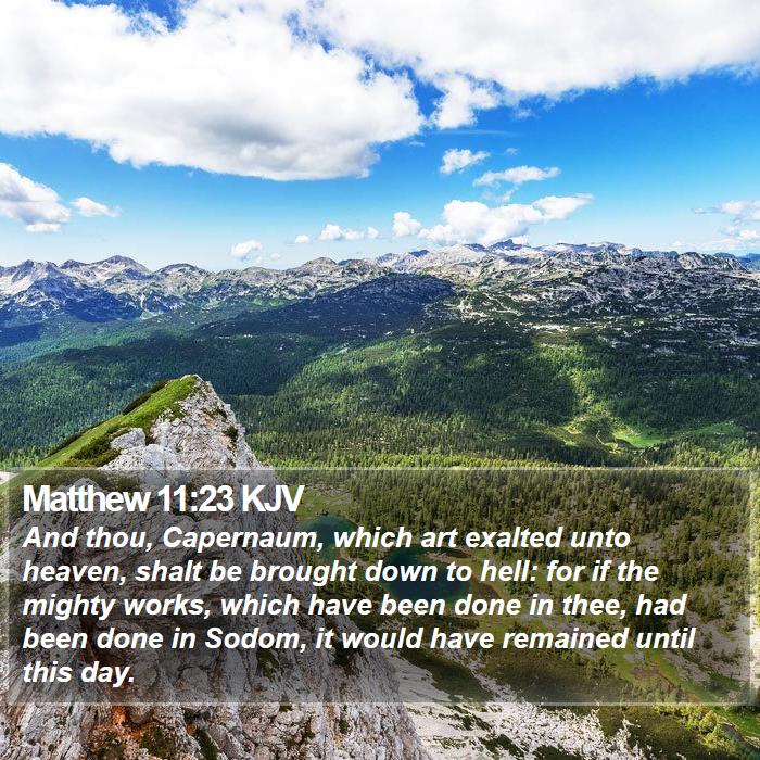 Matthew 11:23 KJV Bible Study