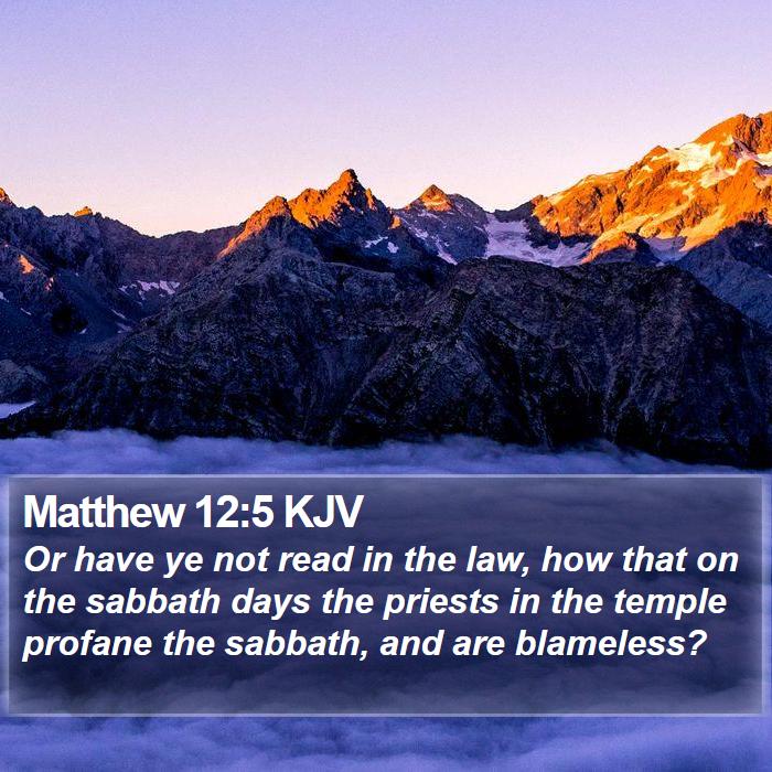 Matthew 12:5 KJV Bible Study