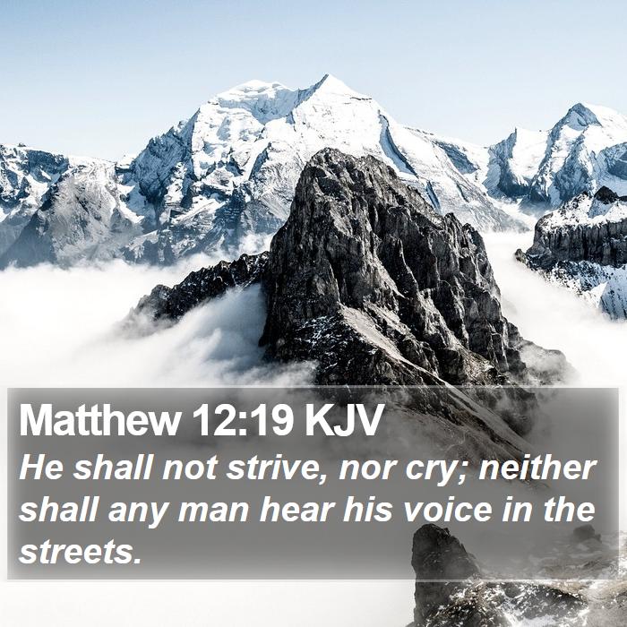 Matthew 12:19 KJV Bible Study