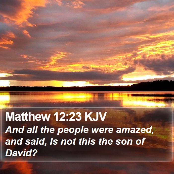 Matthew 12:23 KJV Bible Study