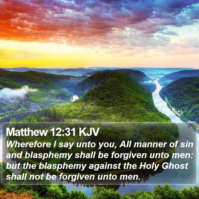 Matthew 12:31 KJV Bible Study