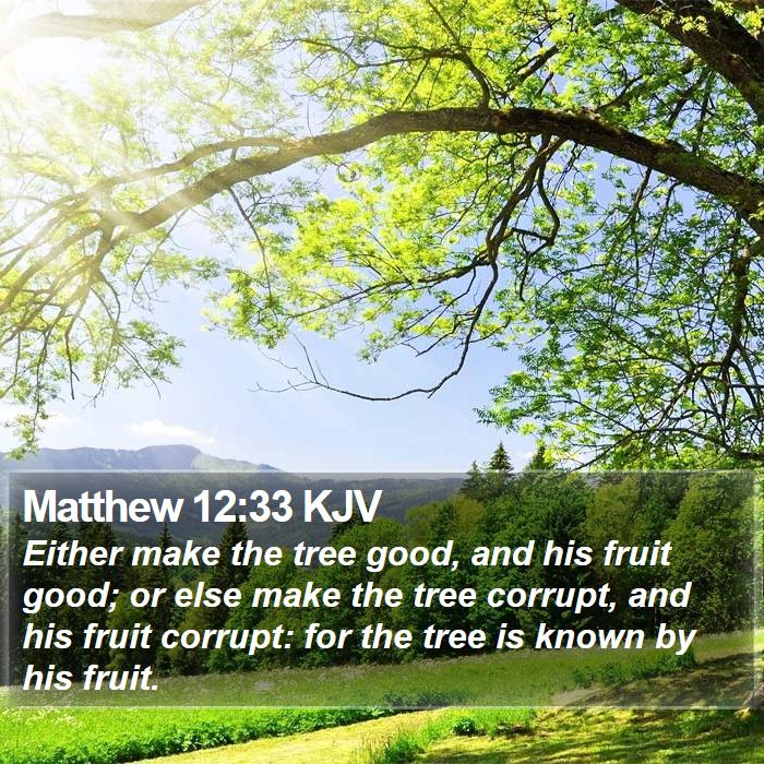 Matthew 12:33 KJV Bible Study