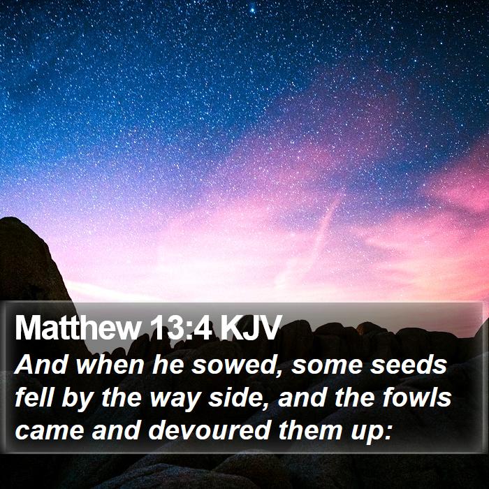 Matthew 13:4 KJV Bible Study