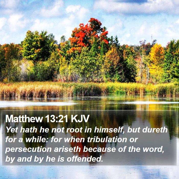 Matthew 13:21 KJV Bible Study