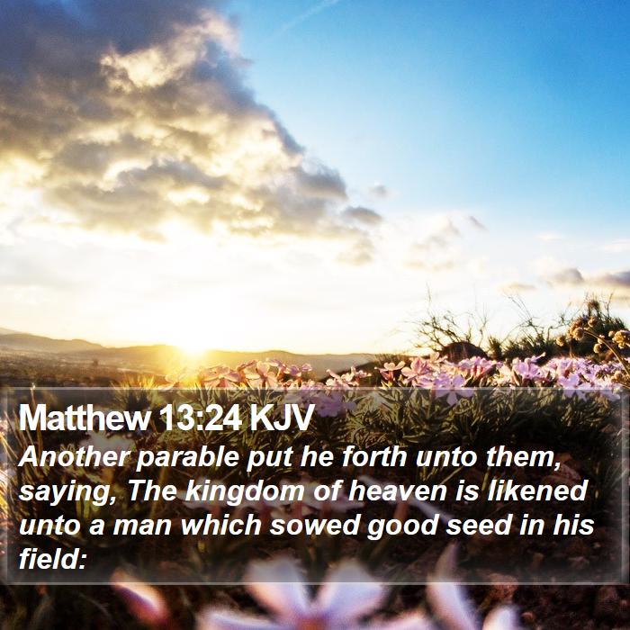 Matthew 13:24 KJV Bible Study