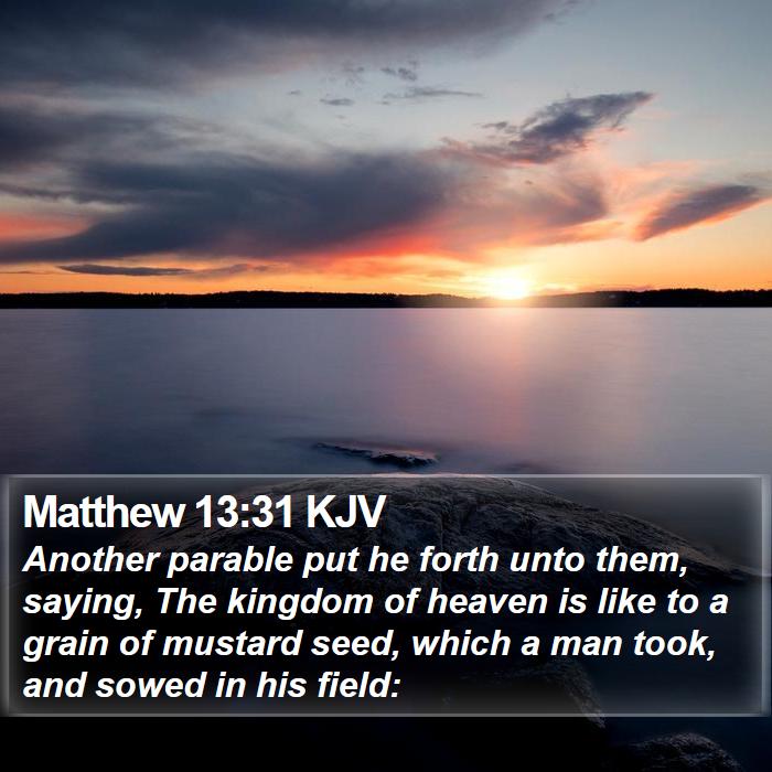 Matthew 13:31 KJV Bible Study