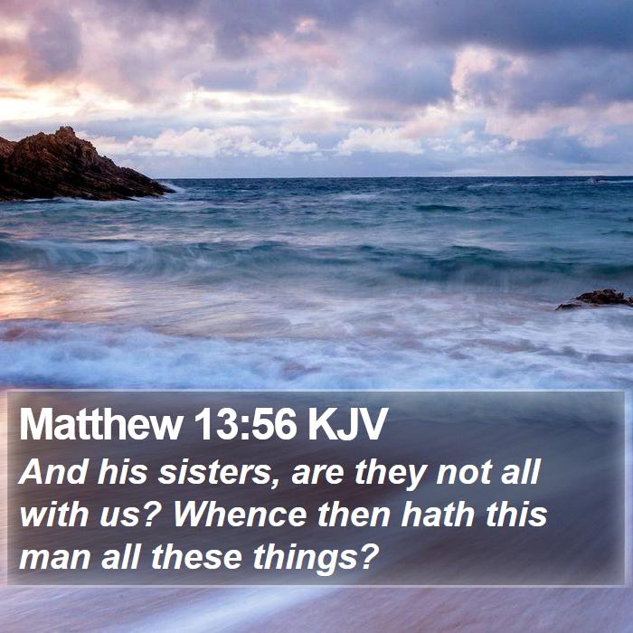 Matthew 13:56 KJV Bible Study