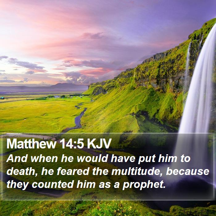 Matthew 14:5 KJV Bible Study