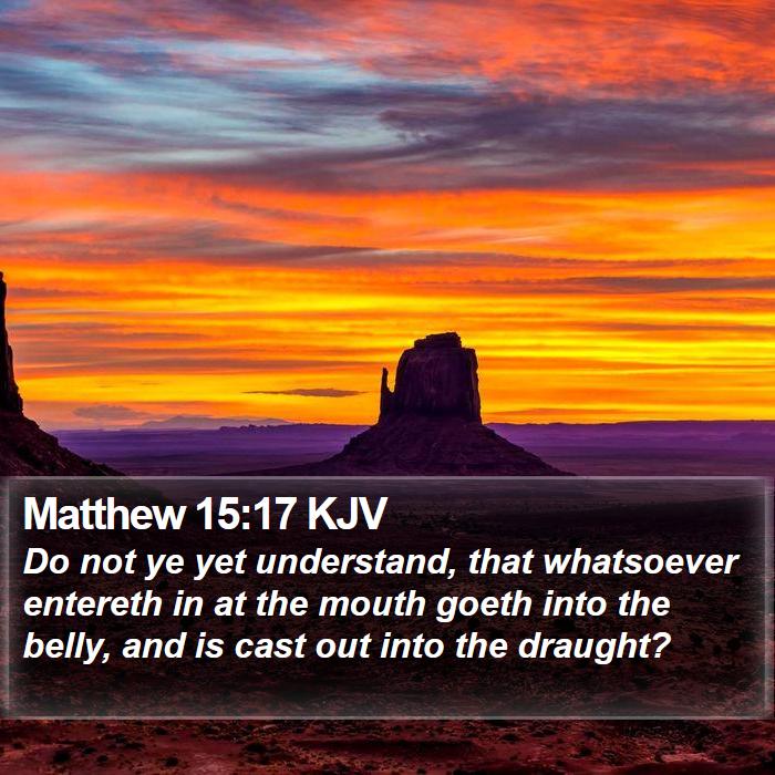 Matthew 15:17 KJV Bible Study