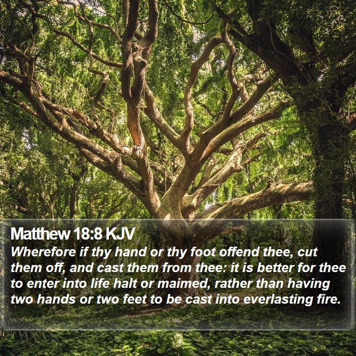 Matthew 18:8 KJV Bible Study