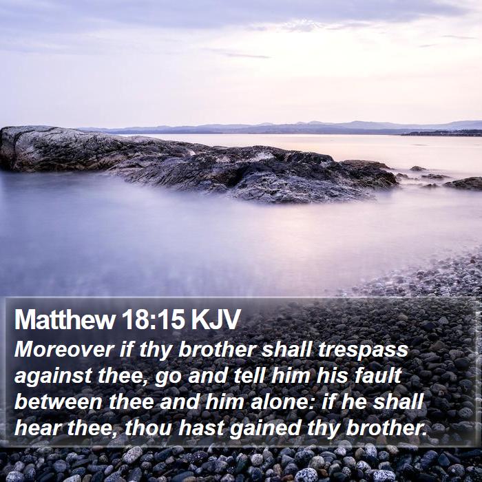 Matthew 18:15 KJV Bible Study